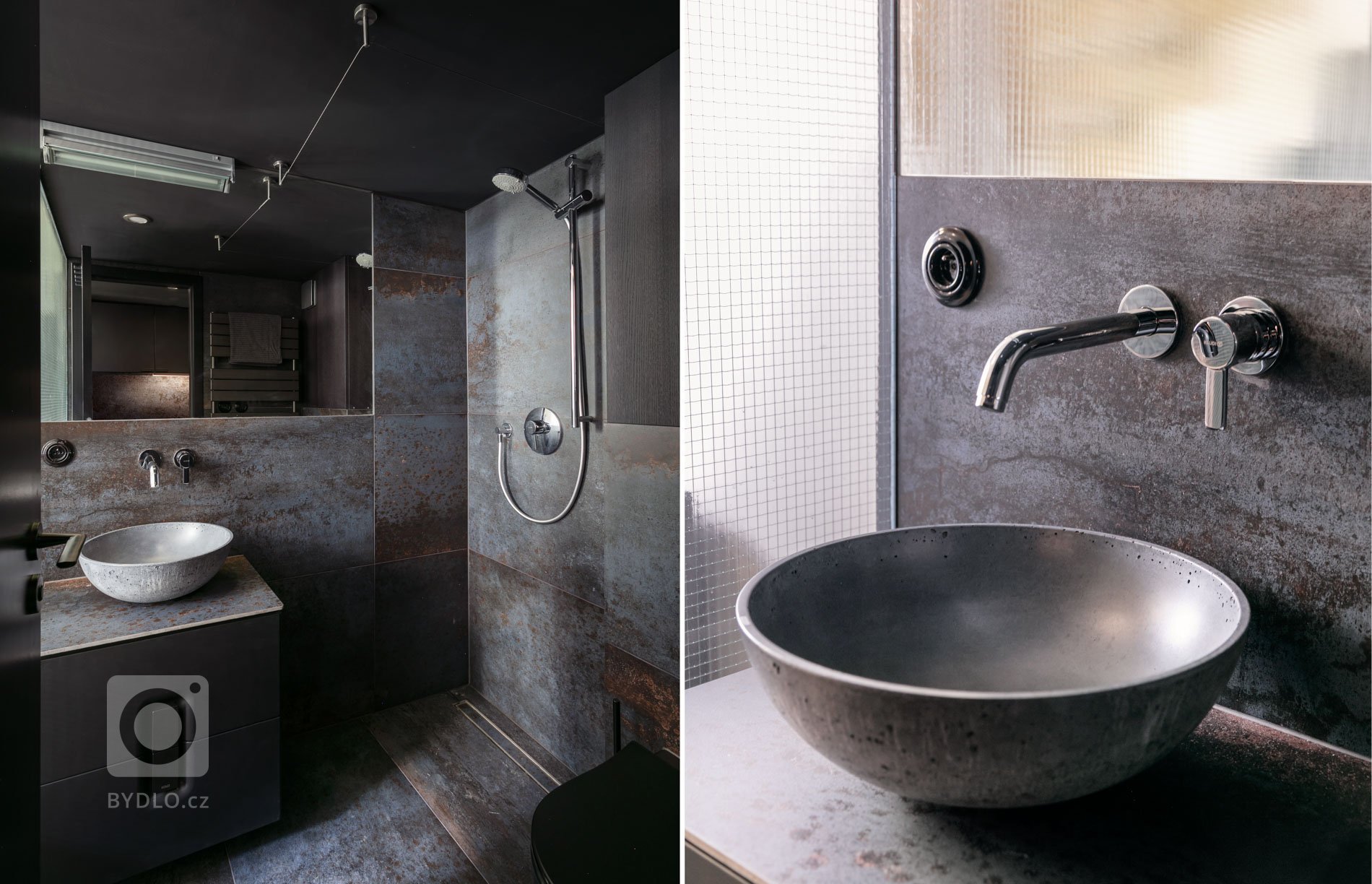 Do vinohradského dvacetimetráku se schoulil černý drak. Po jeho hřbetu je možné vyšplhat do spacího patra. Vnitro obludy skrývá malou koupelnu zářící skrze…