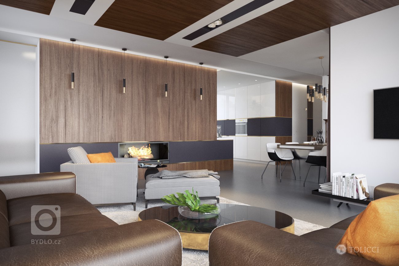 Cieľom návrhu bolo vytvorenie elegantného a jednoduchého talianskeho interiéru. Základ tvoria kontrasty drevených orechových prvkov a bielych stien na čistom…
